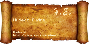 Hudecz Endre névjegykártya